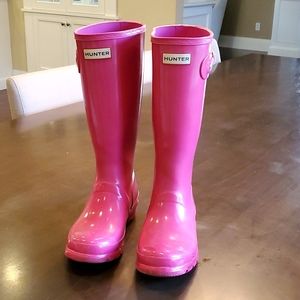 Sise 5 girls Hunter boots pink
